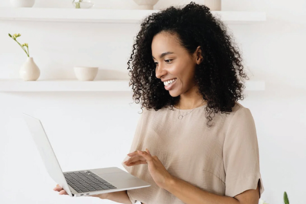 Woman On Computer