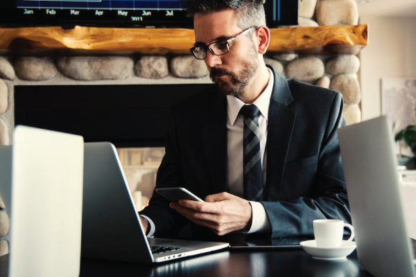 Man on Computer