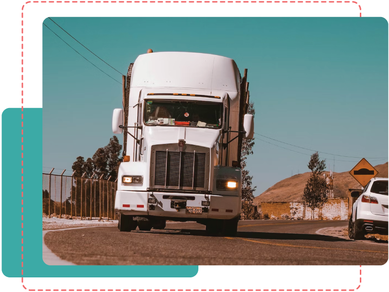 Transport Truck on Road